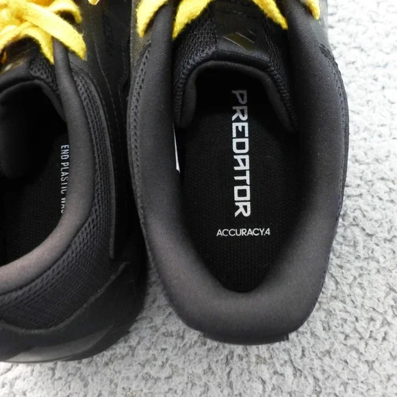 Adidas Predator Accuracy.4 Mens 10 Indoor Turf Soccer Cleats Black Yellow - Picture 8 of 10